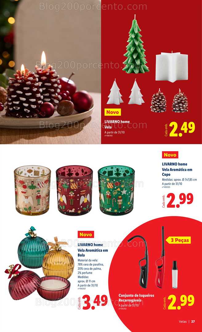 Antevisão Folheto LIDL Decoração de Natal Promoções a partir de 31 outubro