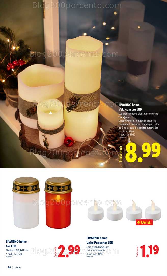 Antevisão Folheto LIDL Decoração de Natal Promoções a partir de 31 outubro