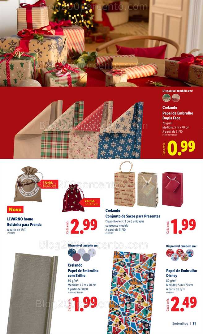 Antevisão Folheto LIDL Decoração de Natal Promoções a partir de 31 outubro