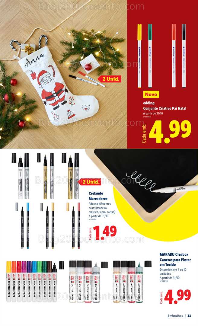 Antevisão Folheto LIDL Decoração de Natal Promoções a partir de 31 outubro