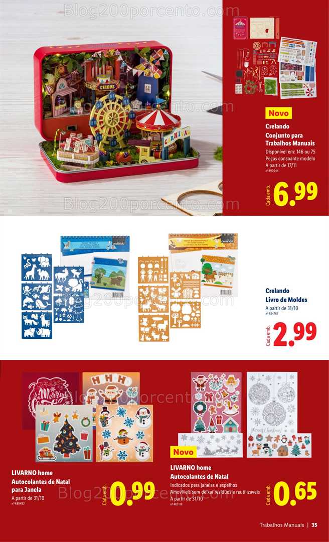 Antevisão Folheto LIDL Decoração de Natal Promoções a partir de 31 outubro