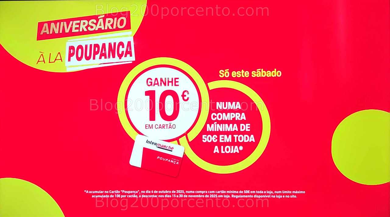 ALERTA - Oferta de 10€ INTERMARCHÉ Só sábado 4 outubro!