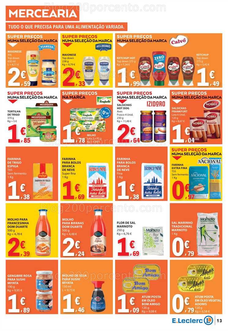 Antevisão Folheto E-LECLERC Promoções de 16 a 22 outubro