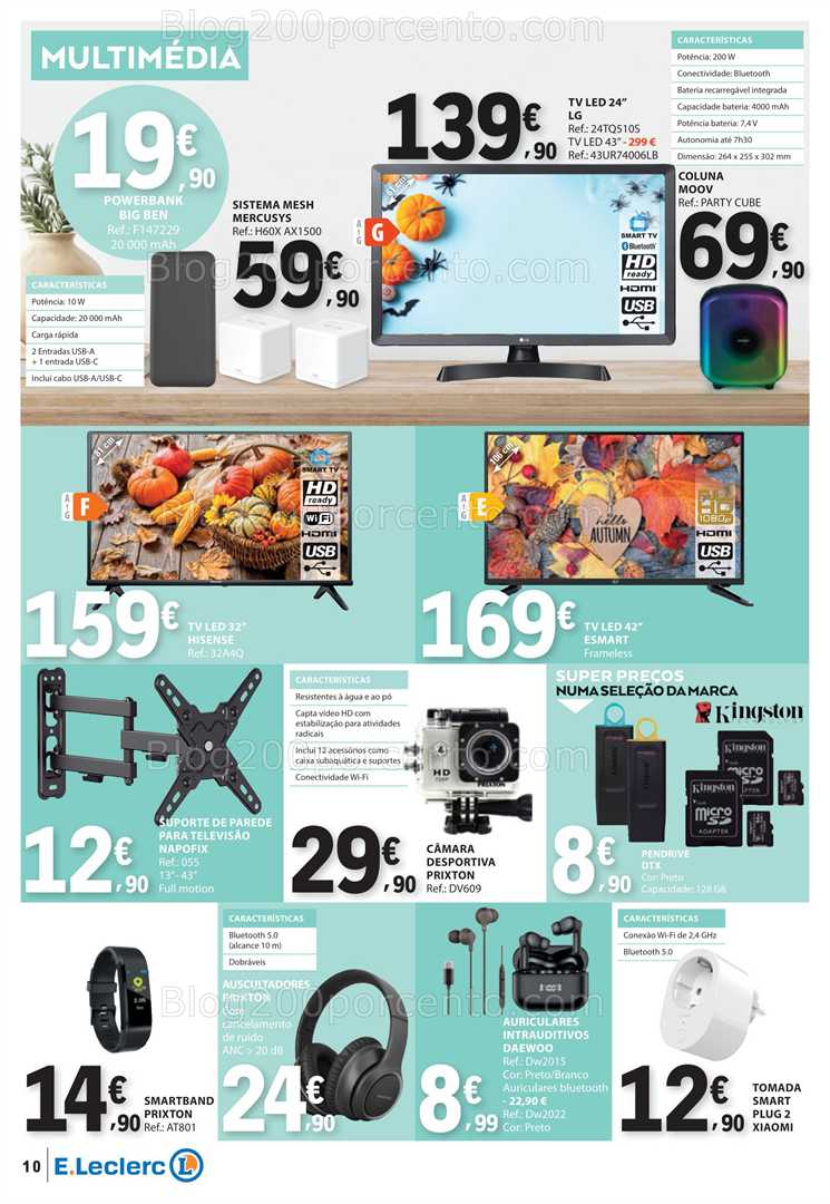 Antevisão Folheto E-LECLERC Bazar Promoções de 23 outubro a 5 novembro