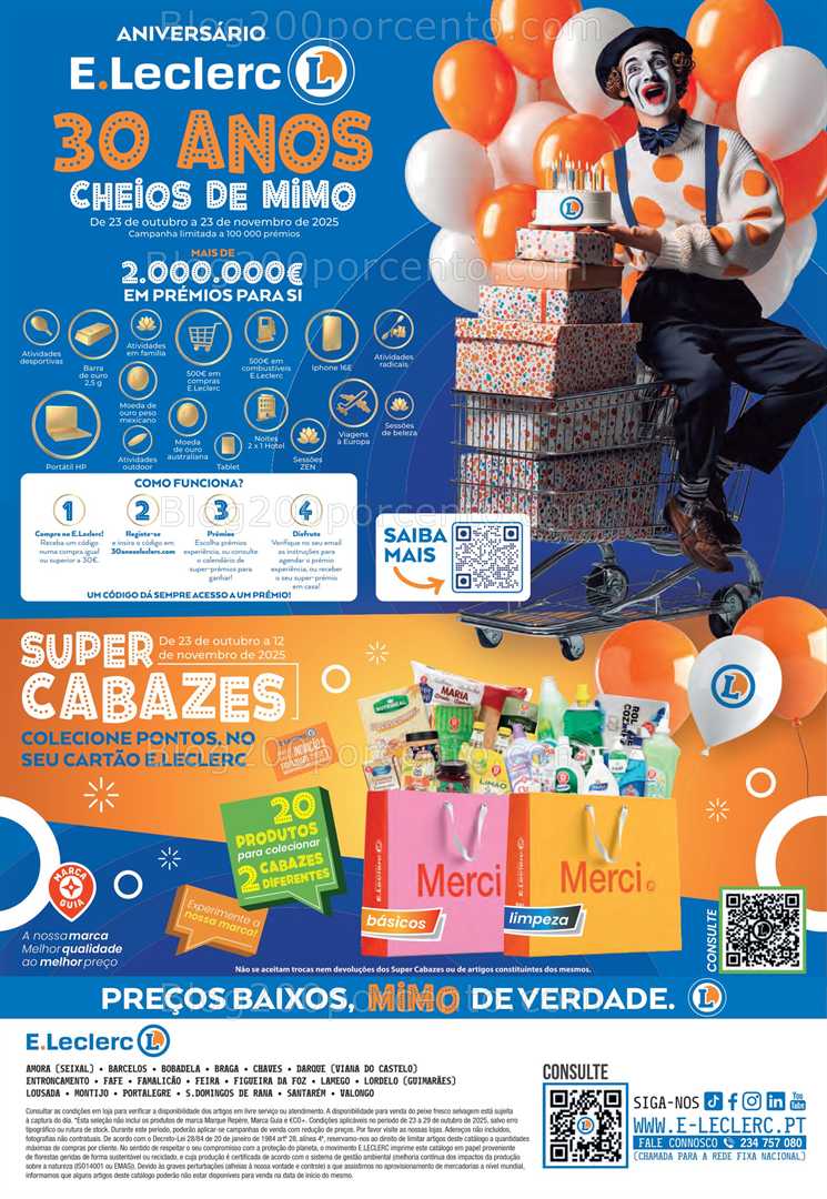 Antevisão Folheto E-LECLERC Aniversário Promoções de 23 a 29 outubro