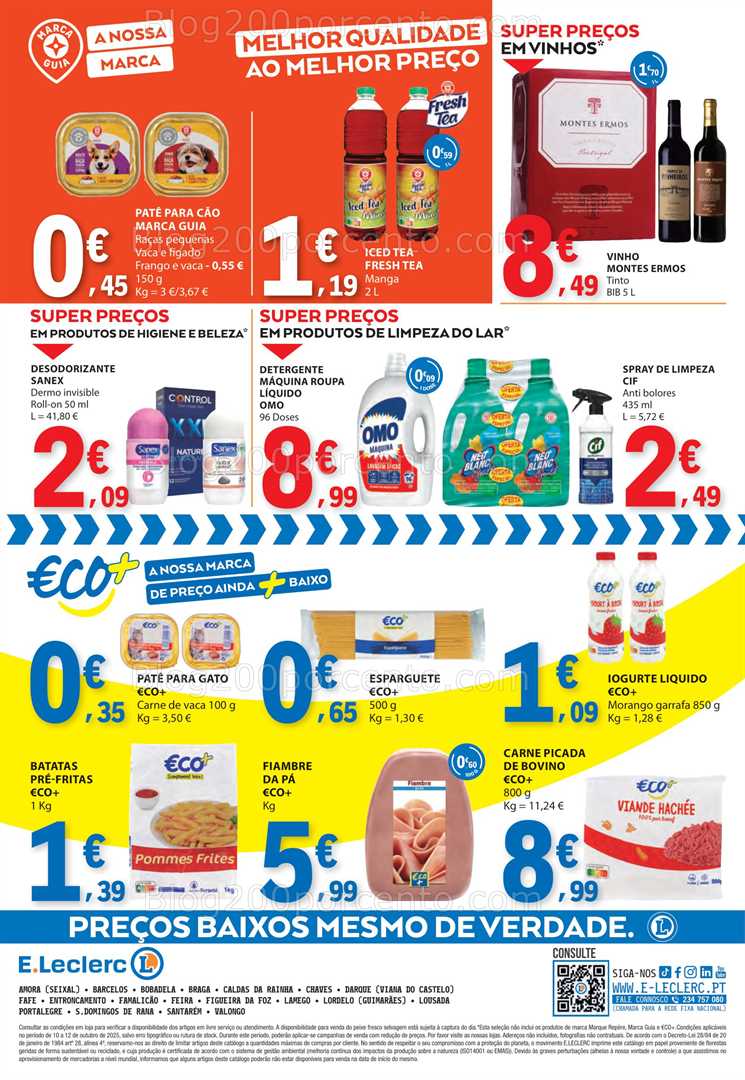 Antevisão Folheto E-LECLERC Promoções Fim de Semana - 10 a 12 outubro