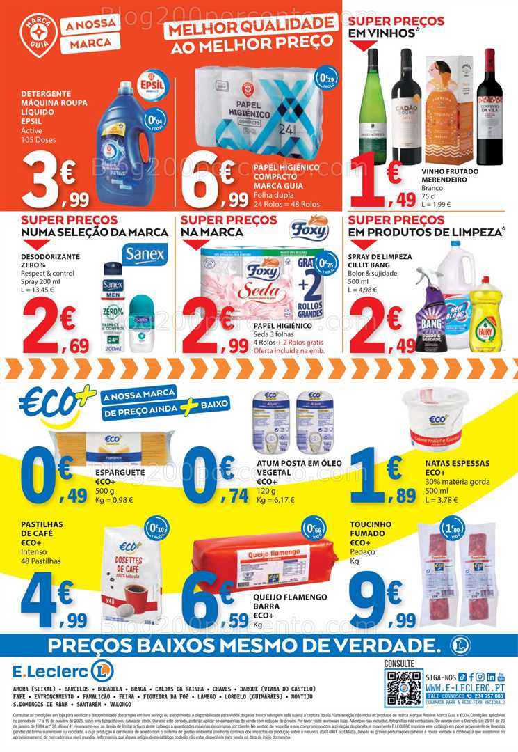 Antevisão Folheto E-LECLERC Promoções de 17 a 19 outubro