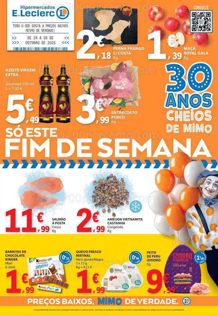 Antevisão Folheto E-LECLERC Promoções Fim de Semana - 24 a 26 outubro
