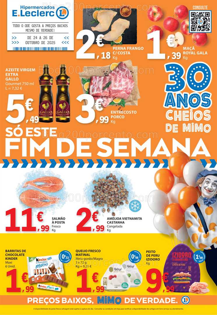 Antevisão Folheto E-LECLERC Promoções Fim de Semana - 24 a 26 outubro