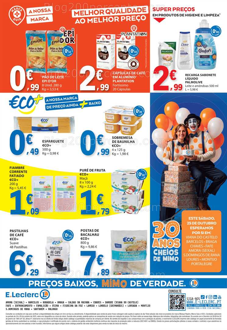 Antevisão Folheto E-LECLERC Promoções Fim de Semana - 24 a 26 outubro