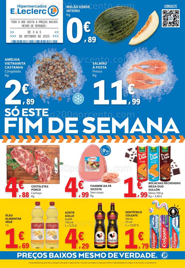Antevisão Folheto E-LECLERC Promoções Fim de Semana - 3 a 5 outubro