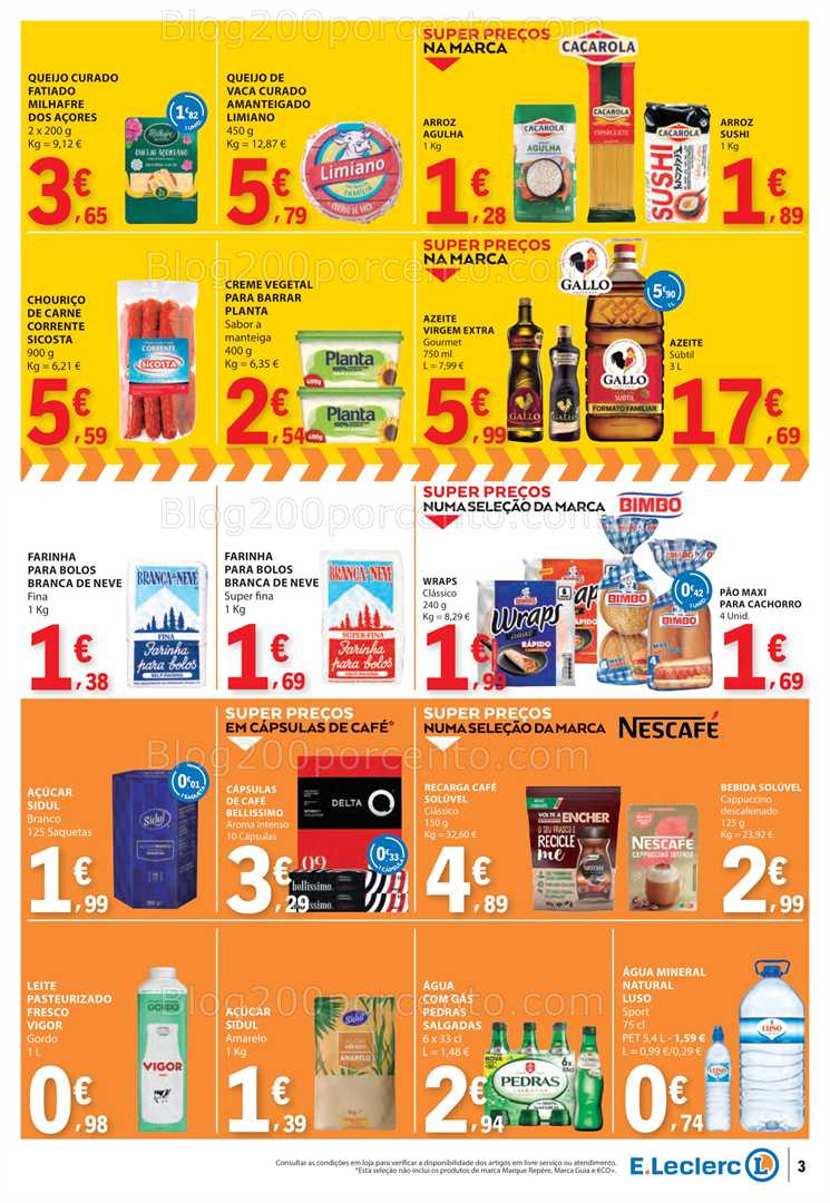 Antevisão Folheto E-LECLERC Promoções Fim de Semana - 3 a 5 outubro
