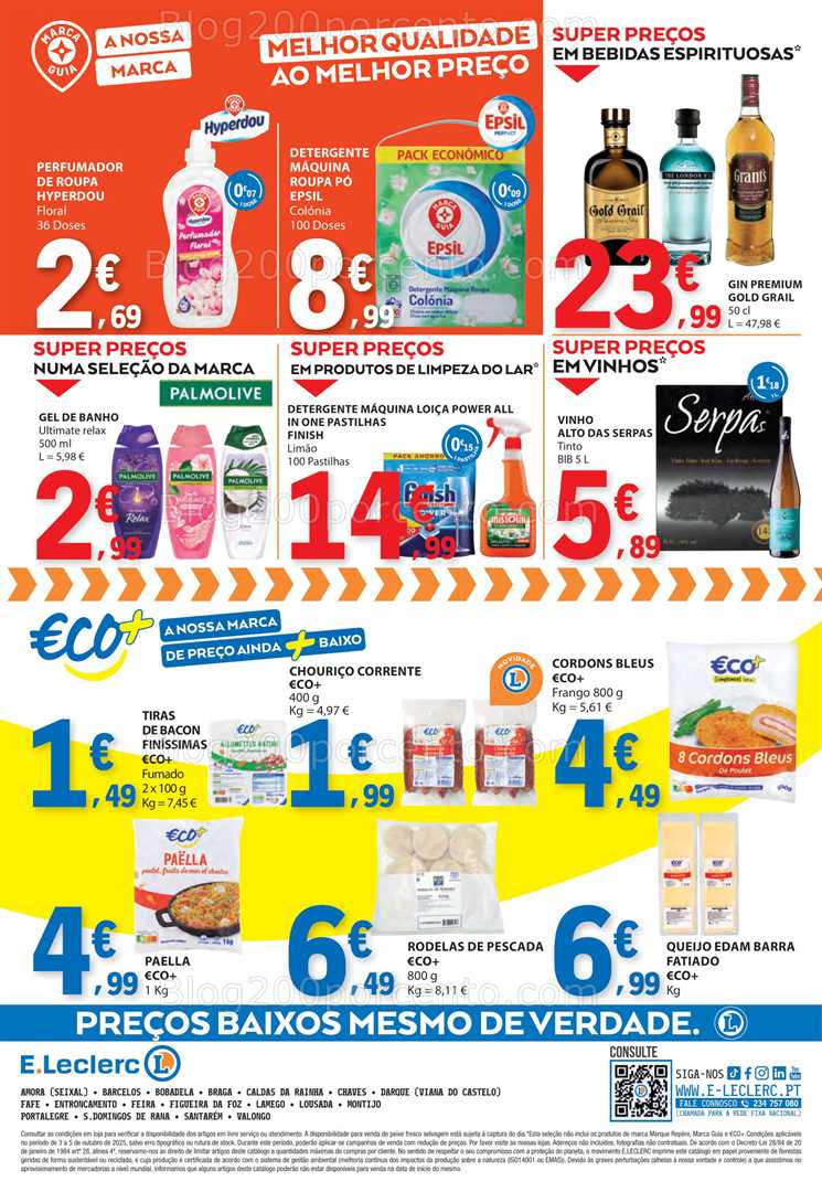 Antevisão Folheto E-LECLERC Promoções Fim de Semana - 3 a 5 outubro