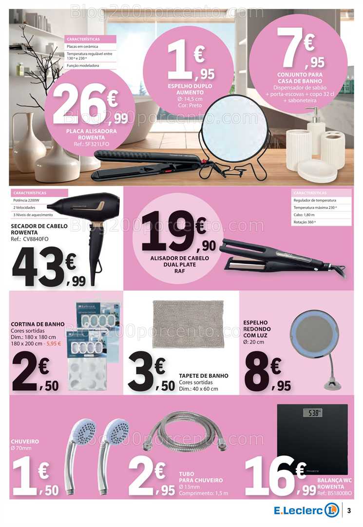 Antevisão Folheto E-LECLERC Beleza e Bazar Promoções de 9 a 22 outubro