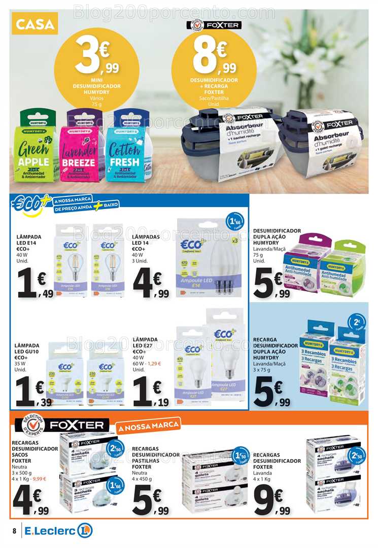 Antevisão Folheto E-LECLERC Beleza e Bazar Promoções de 9 a 22 outubro