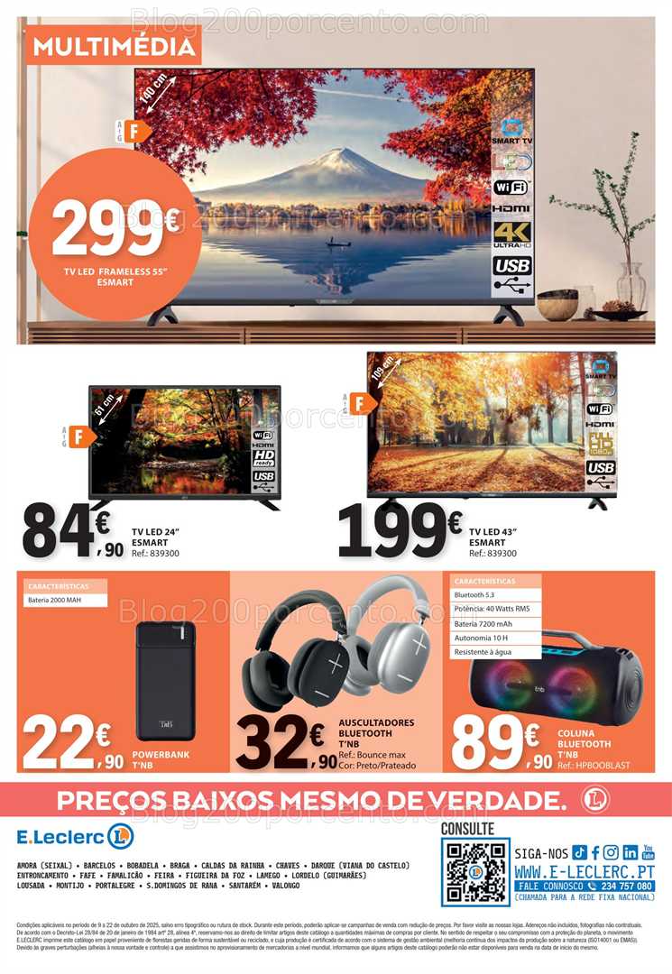 Antevisão Folheto E-LECLERC Beleza e Bazar Promoções de 9 a 22 outubro