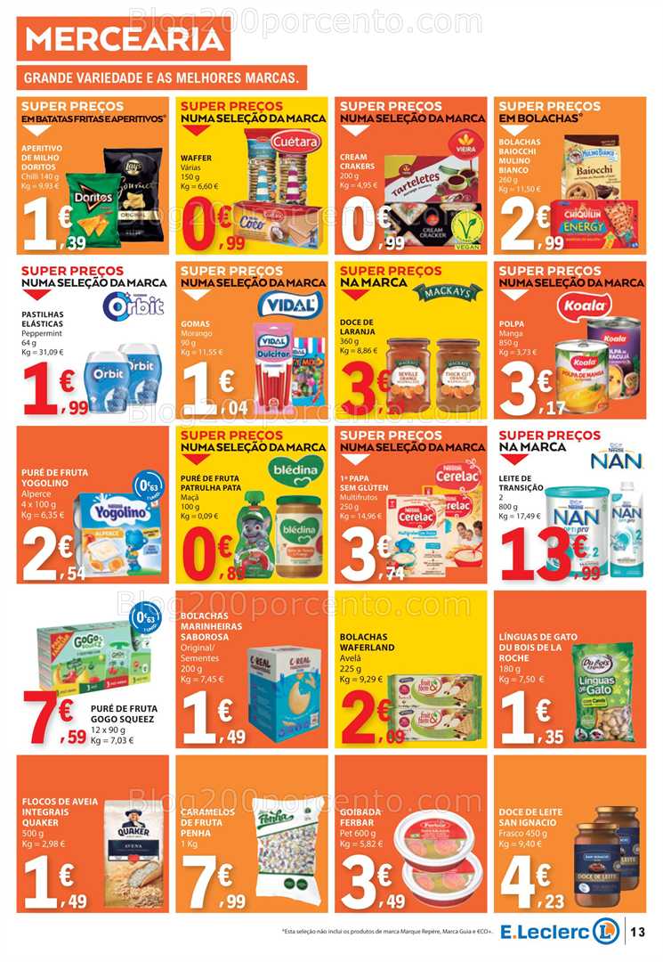 Antevisão Folheto E-LECLERC Promoções de 9 a 15 outubro