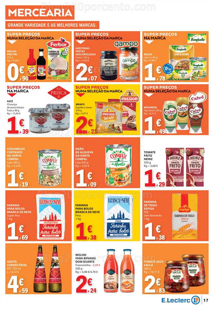 Antevisão Folheto E-LECLERC Promoções de 9 a 15 outubro