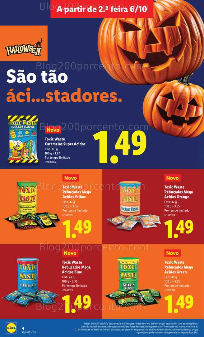 Antevisão Folheto LIDL Halloween Promoções de 6 outubro a 2 novembro