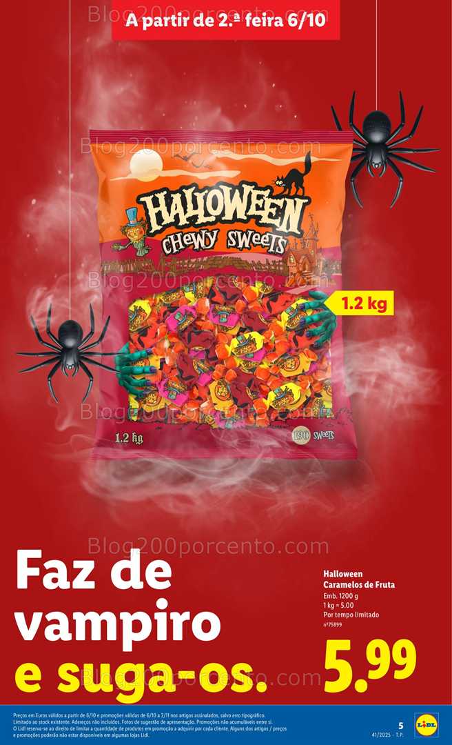 Antevisão Folheto LIDL Halloween Promoções de 6 outubro a 2 novembro