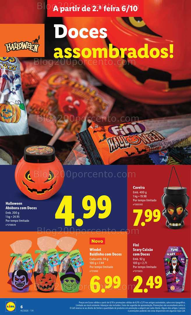 Antevisão Folheto LIDL Halloween Promoções de 6 outubro a 2 novembro