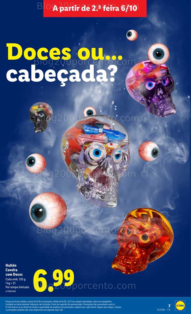 Antevisão Folheto LIDL Halloween Promoções de 6 outubro a 2 novembro