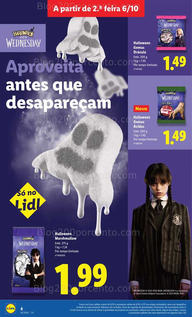 Antevisão Folheto LIDL Halloween Promoções de 6 outubro a 2 novembro