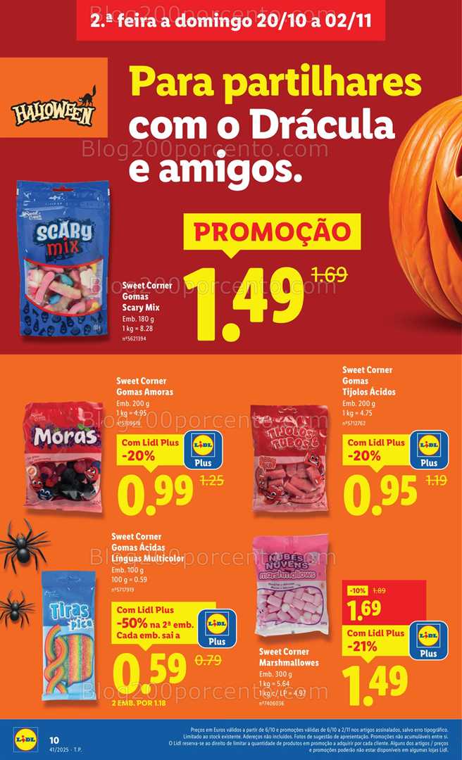 Antevisão Folheto LIDL Halloween Promoções de 6 outubro a 2 novembro