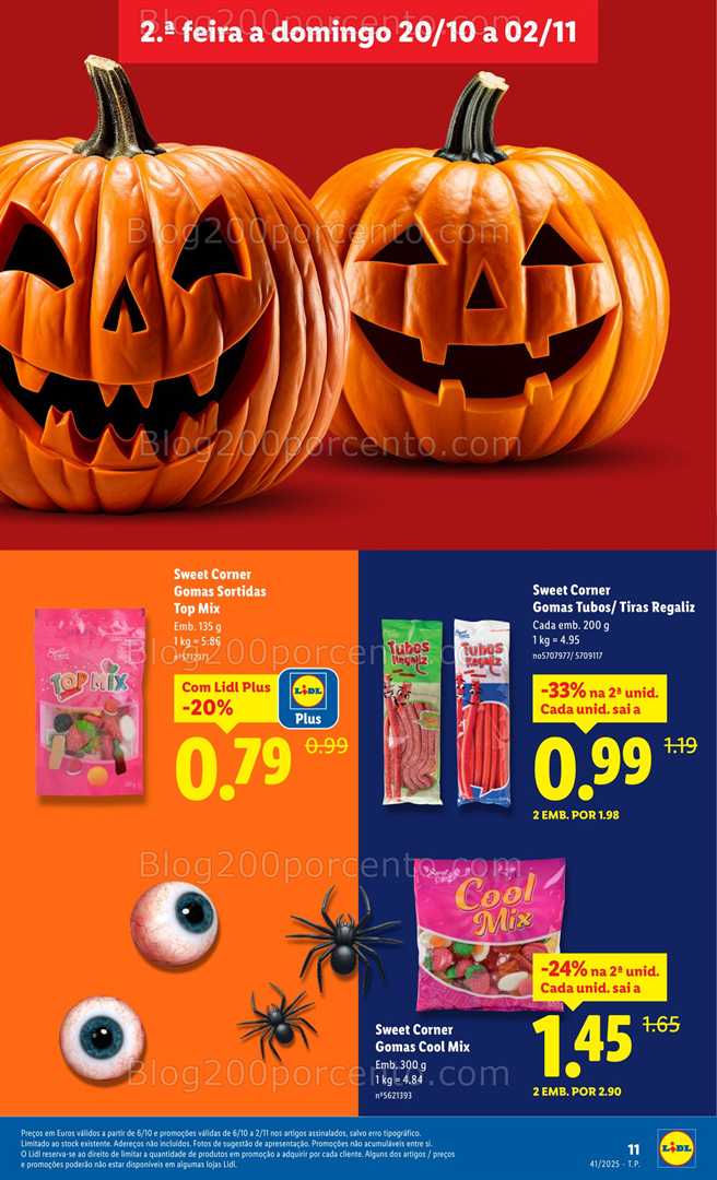 Antevisão Folheto LIDL Halloween Promoções de 6 outubro a 2 novembro