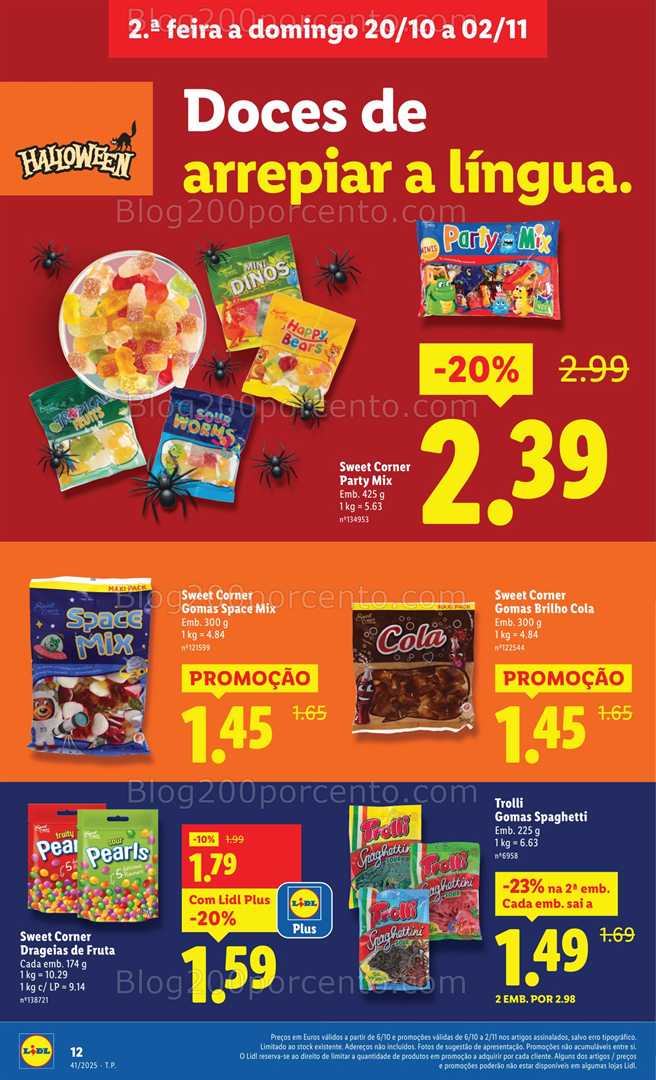 Antevisão Folheto LIDL Halloween Promoções de 6 outubro a 2 novembro