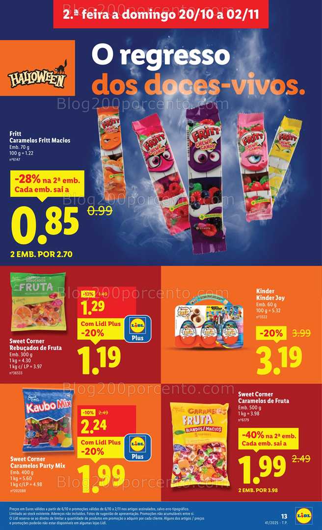 Antevisão Folheto LIDL Halloween Promoções de 6 outubro a 2 novembro