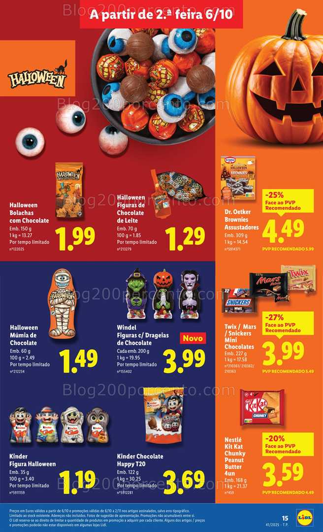 Antevisão Folheto LIDL Halloween Promoções de 6 outubro a 2 novembro
