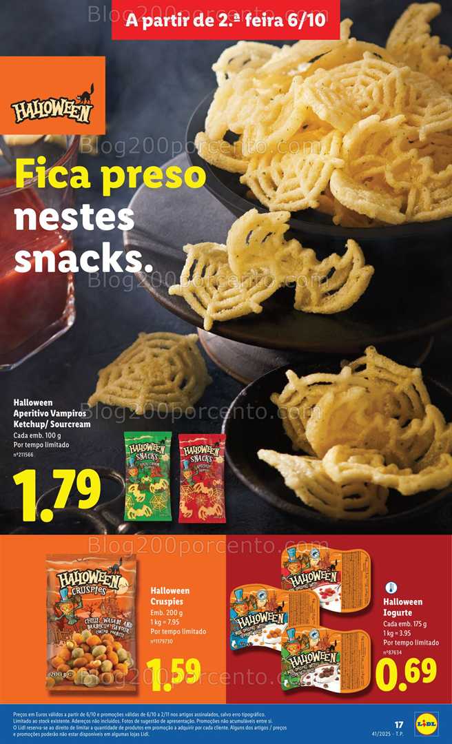 Antevisão Folheto LIDL Halloween Promoções de 6 outubro a 2 novembro