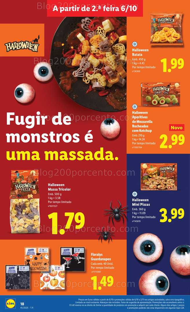Antevisão Folheto LIDL Halloween Promoções de 6 outubro a 2 novembro