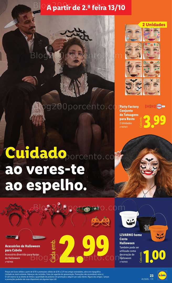 Antevisão Folheto LIDL Halloween Promoções de 6 outubro a 2 novembro