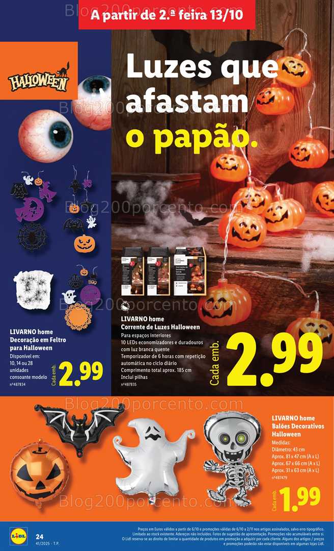 Antevisão Folheto LIDL Halloween Promoções de 6 outubro a 2 novembro