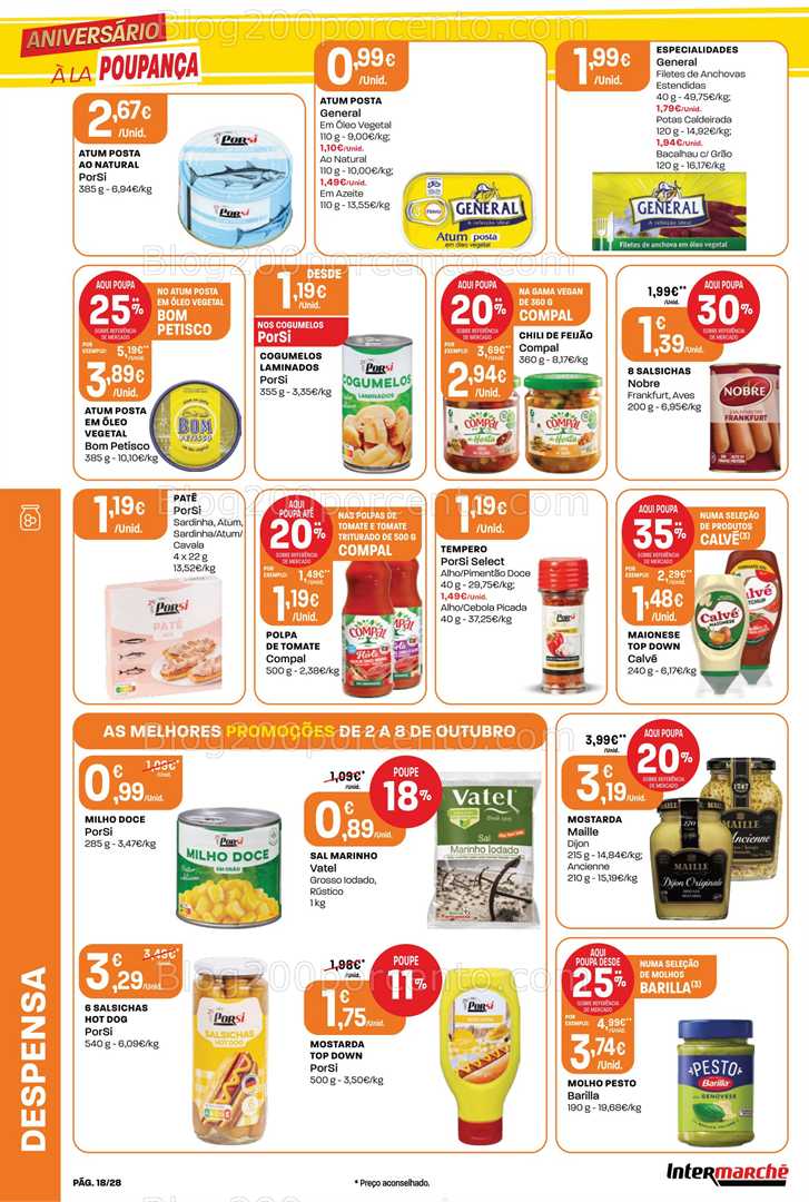 Antevisão Folheto INTERMARCHÉ Contact Promoções de 2 a 8 outubro