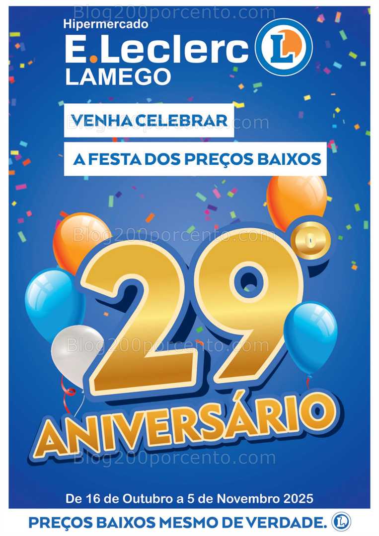 Antevisão Folheto E-LECLERC Aniversário Promoções de 16 outubro a 5 novembro