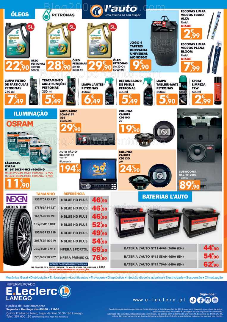 Antevisão Folheto E-LECLERC Aniversário Promoções de 16 outubro a 5 novembro