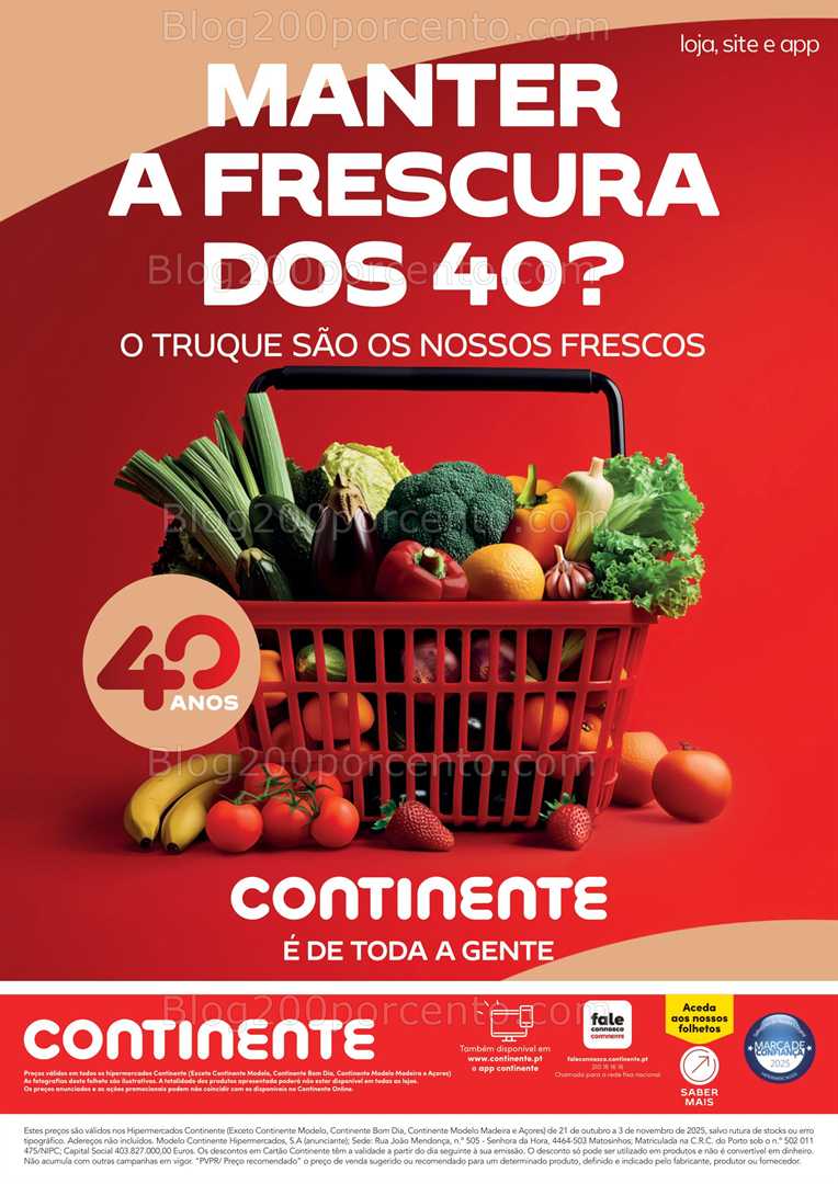 Antevisão Folheto CONTINENTE Frescos Promoções de 21 outubro a 3 novembro