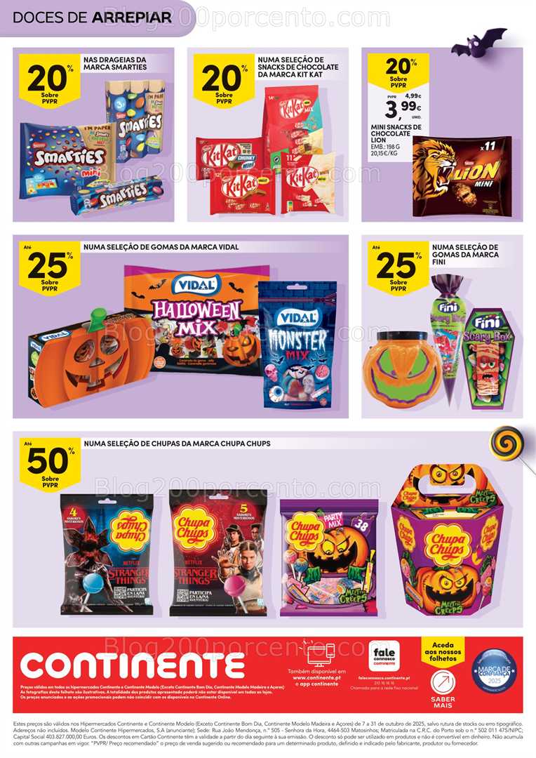 Antevisão Folheto CONTINENTE Halloween Promoções de 7 a 31 outubro