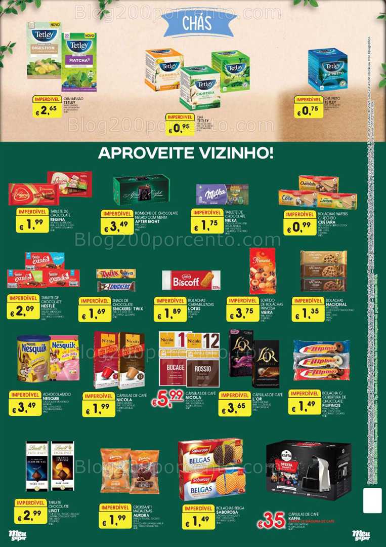 Antevisão Folheto MEU SUPER Bebidas Quentes Promoções até 28 outubro