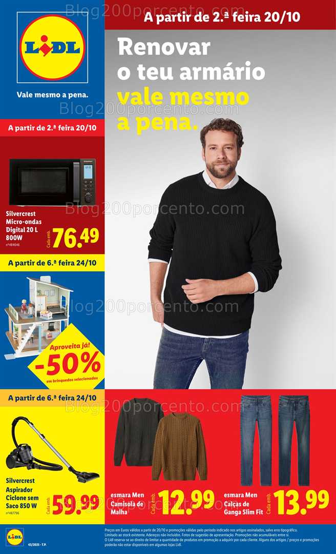 Antevisão Folheto LIDL Bazar Promoções de 20 a 30 outubro