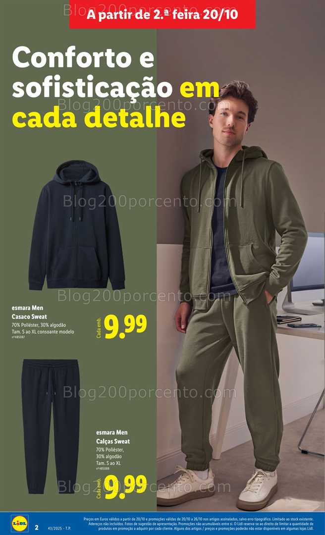 Antevisão Folheto LIDL Moda Esmara Promoções de 20 a 26 outubro