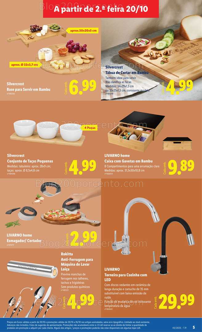 Antevisão Folheto LIDL Cozinha Promoções de 20 a 26 outubro