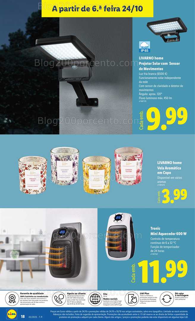 Antevisão Folheto LIDL Bazar Promoções de 20 a 30 outubro