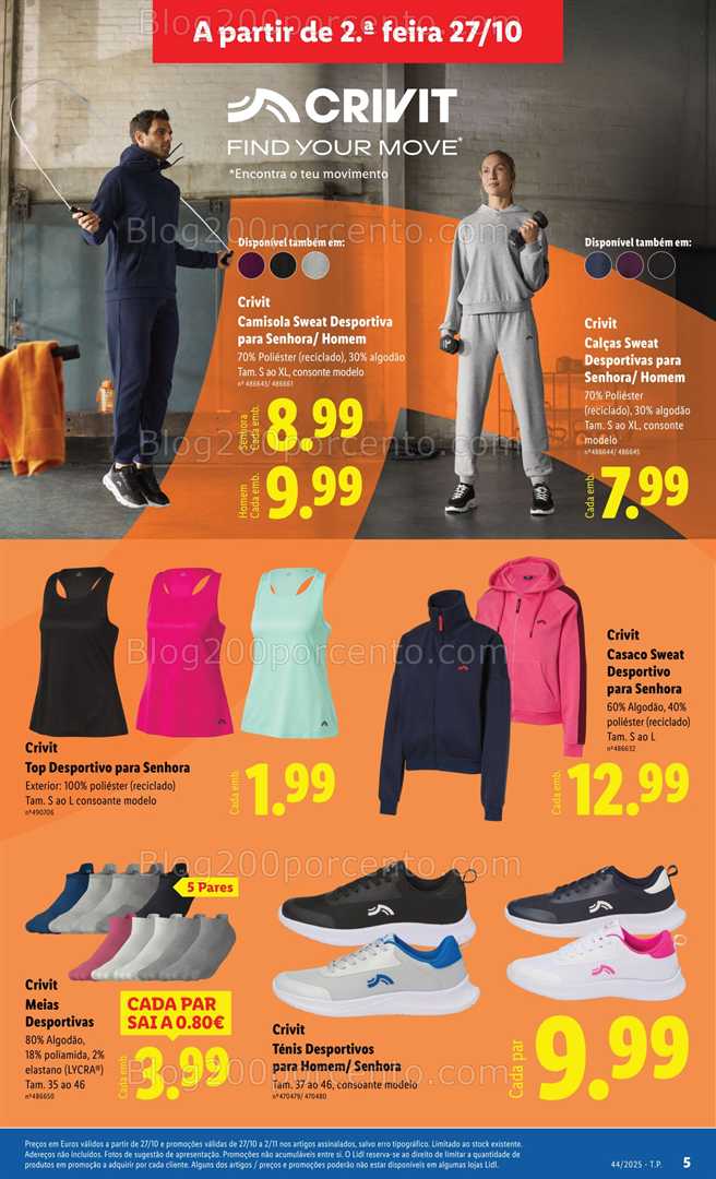 Antevisão Folheto LIDL Desporto Promoções a partir de 27 outubro