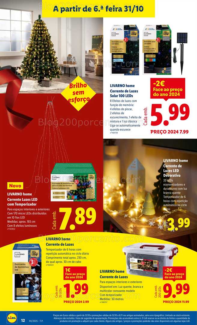 Antevisão Folheto LIDL Bazar Natal Promoções a partir de 31 outubro - Edição Digital