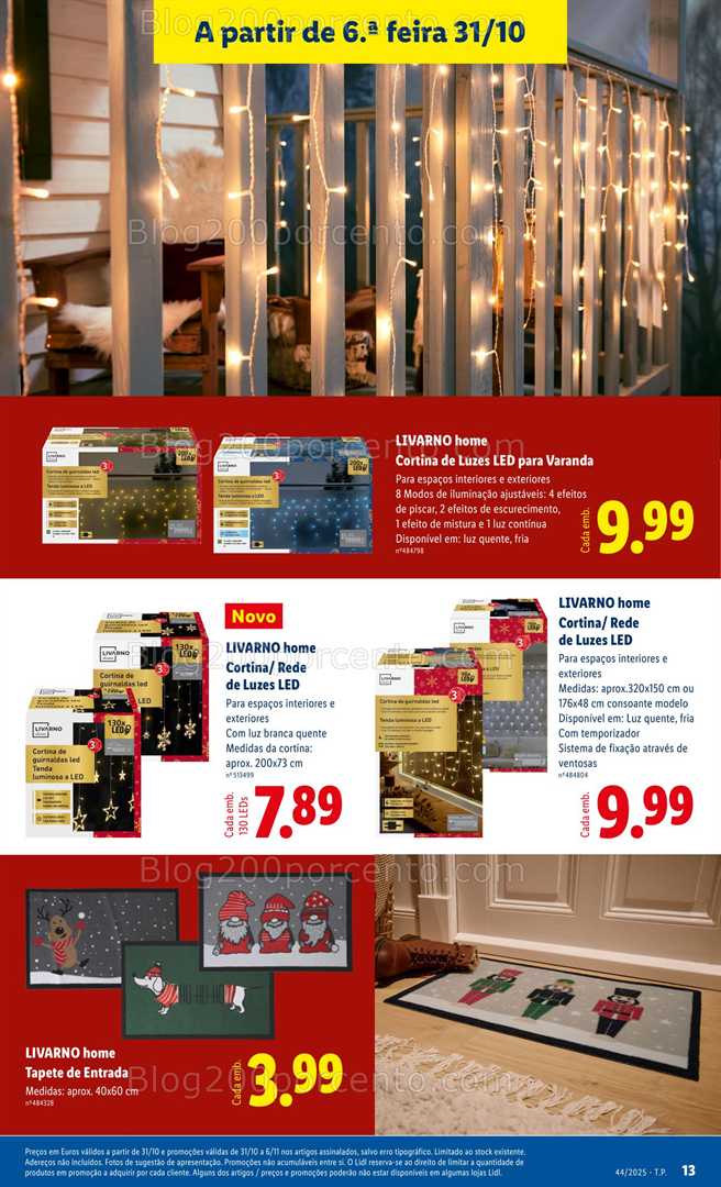 Antevisão Folheto LIDL Bazar Natal Promoções a partir de 31 outubro - Edição Digital
