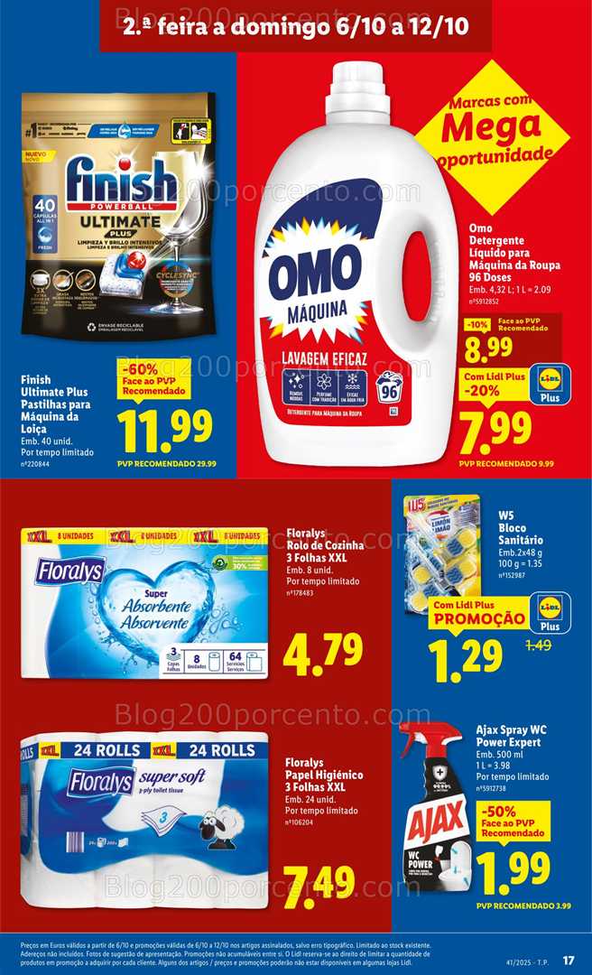 Antevisão Folheto LIDL Higiene e Limpeza Promoções de 6 a 12 outubro
